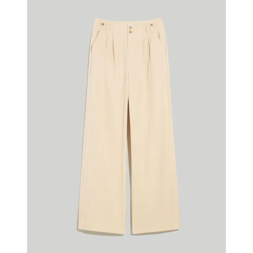 Madewell The Petite Harlow Wide-Leg Pant Khaki Tan 2P